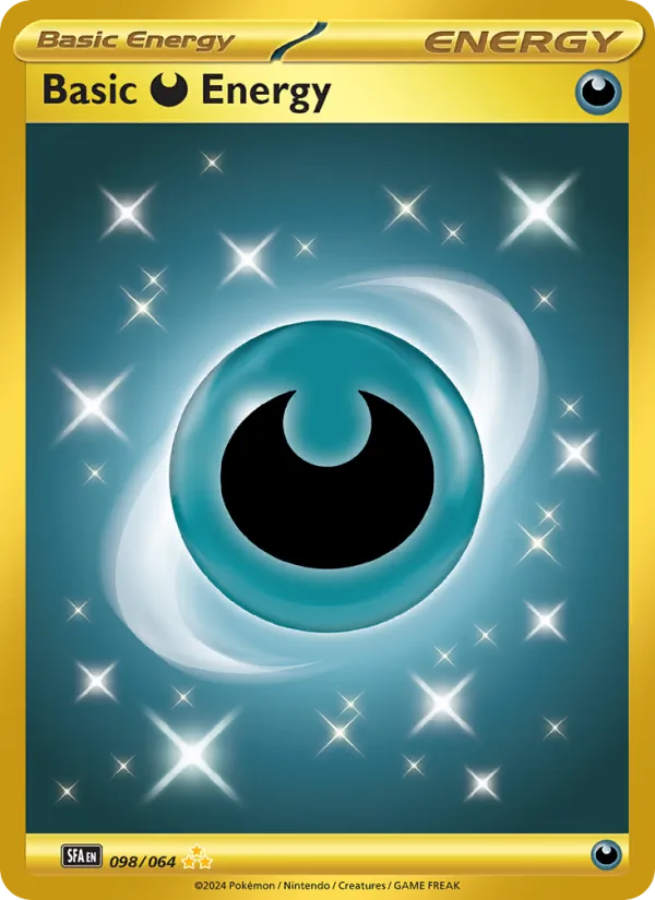 Basic Darkness Energy Holo 098/64 Shrouded Fable Pokémon Card