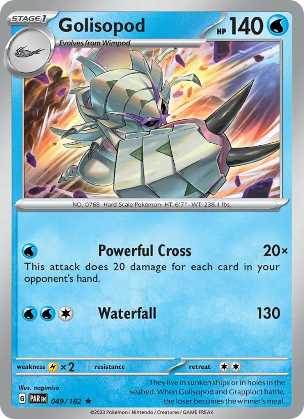Golisopod Reverse Holo 049/182 Paradox Rift Pokémon Card