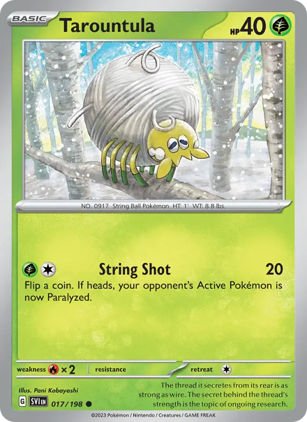 Tarountula Non-Foil 017/198 Scarlet & Violet Pokémon Card