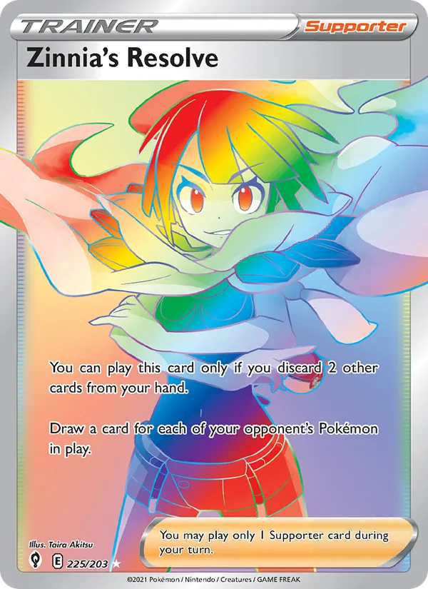 Zinnia's Resolve Holo 225/203 Evolving Skies Pokémon Card