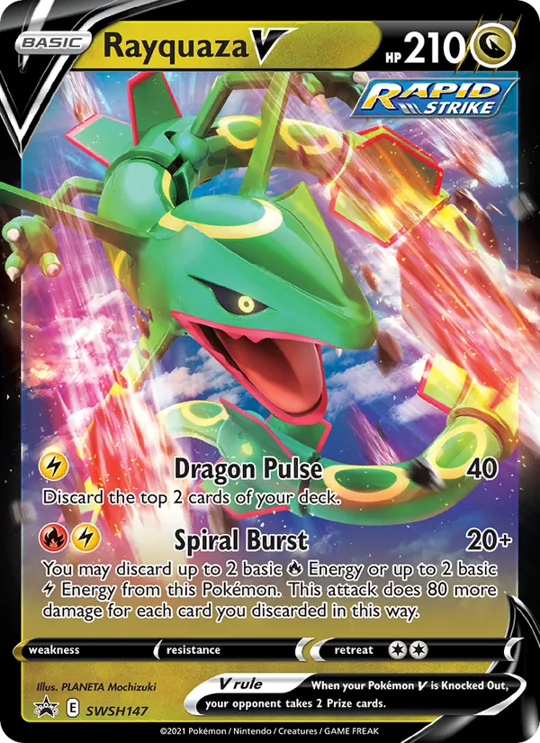 Rayquaza V Holo WH147/307 SWSH Black Star Promos Pokémon Card