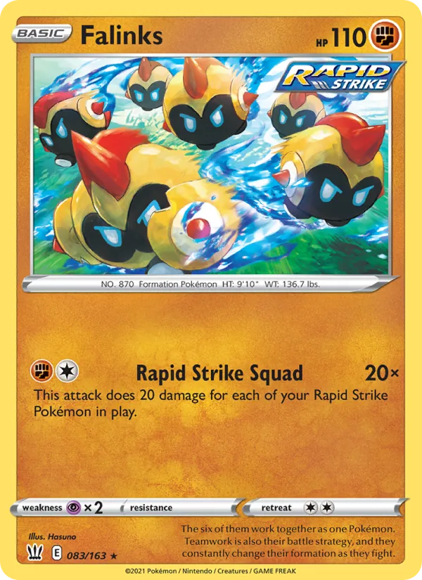 Falinks Reverse Holo 083/163 Battle Styles Pokémon Card