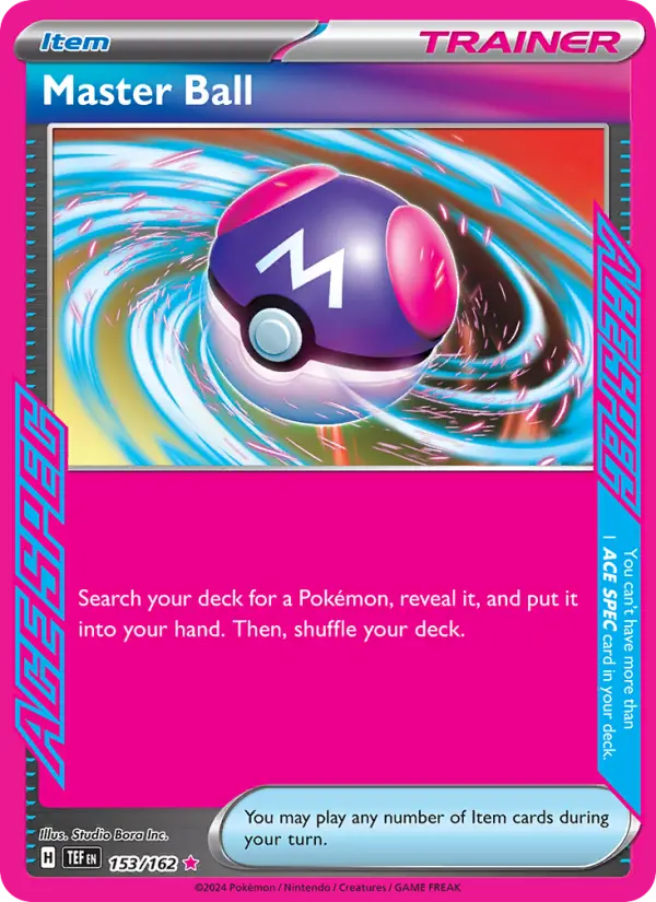 Master Ball Holo 153/162 Temporal Forces Pokémon Card
