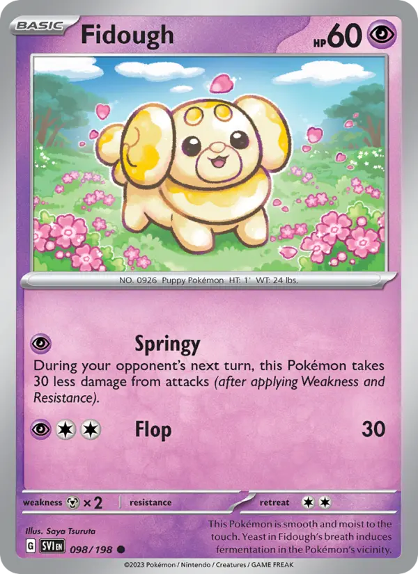 Fidough Non-Foil 098/198 Scarlet & Violet Pokémon Card