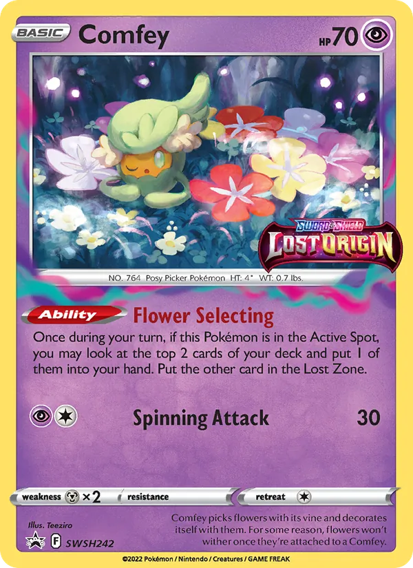Comfey Holo WH242/307 SWSH Black Star Promos Pokémon Card