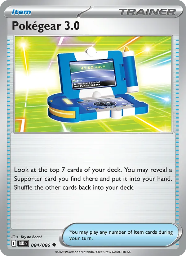 Pokégear 3.0 Normal 084/86 Black Bolt Pokémon Card