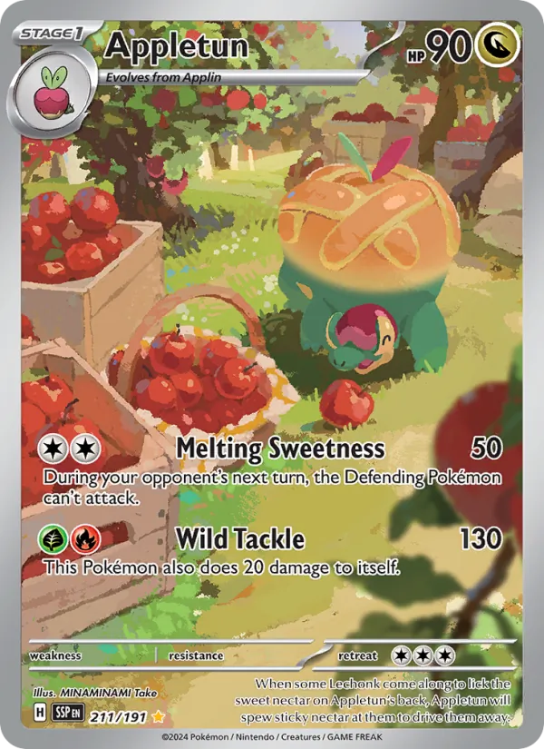 Appletun Holo 211/191 Surging Sparks Pokémon Card