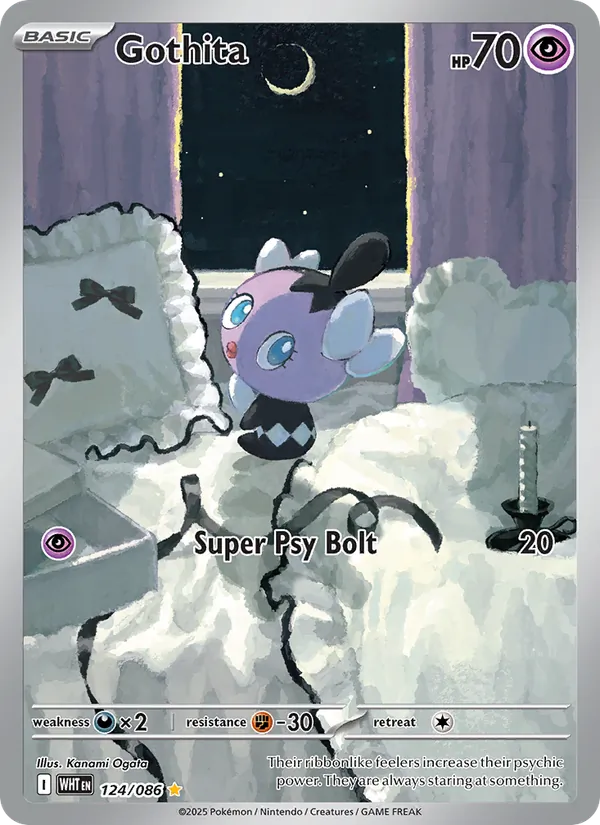 Gothita Holo 124/86 White Flare Pokémon Card