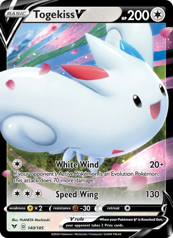Togekiss V Holo 140/185 Vivid Voltage Pokémon Card