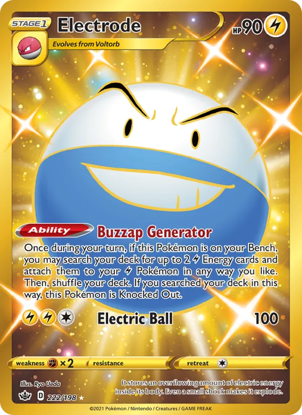 Electrode Holo 222/198 Chilling Reign Pokémon Card