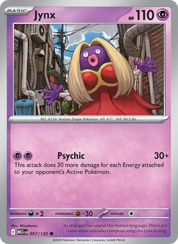 Jynx Non-Holo 057/132 Mega Evolution Pokémon Card
