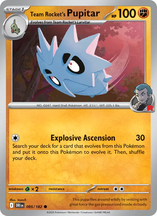 Team Rocket's Pupitar (DRI) 095