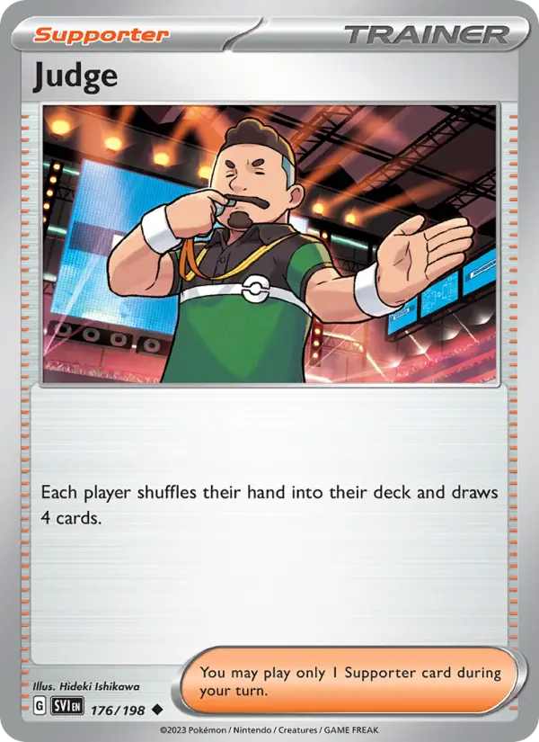 Judge Non-Foil 176/198 Scarlet & Violet Pokémon Card