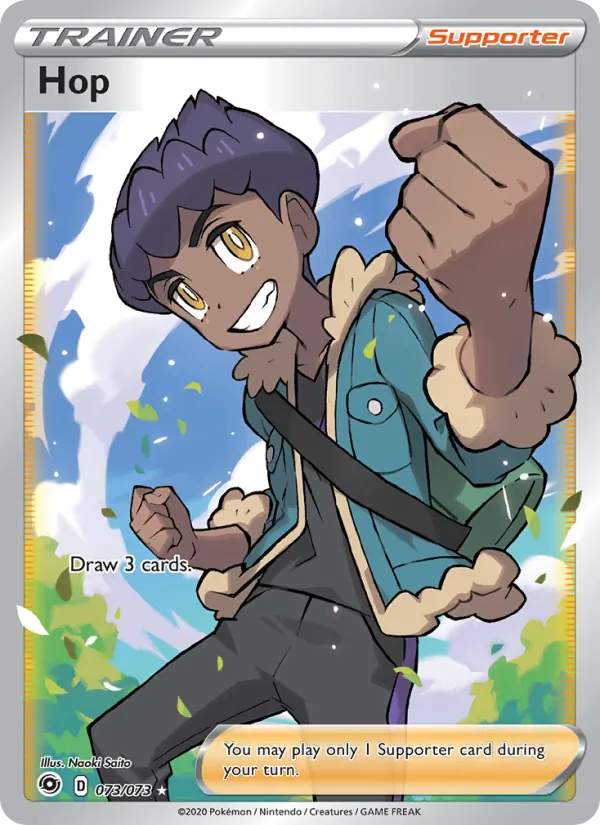 Hop Holo 073/73 Champion's Path Pokémon Card