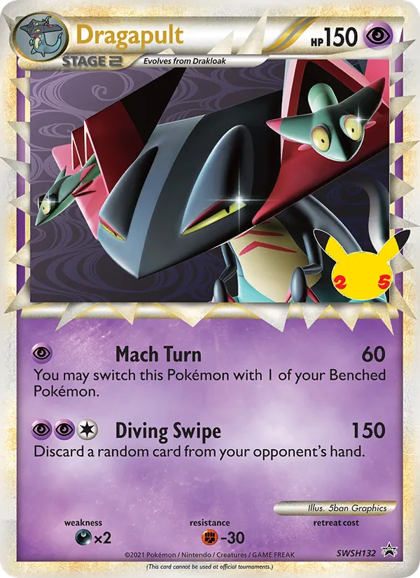 Dragapult Holo WH132/307 SWSH Black Star Promos Pokémon Card