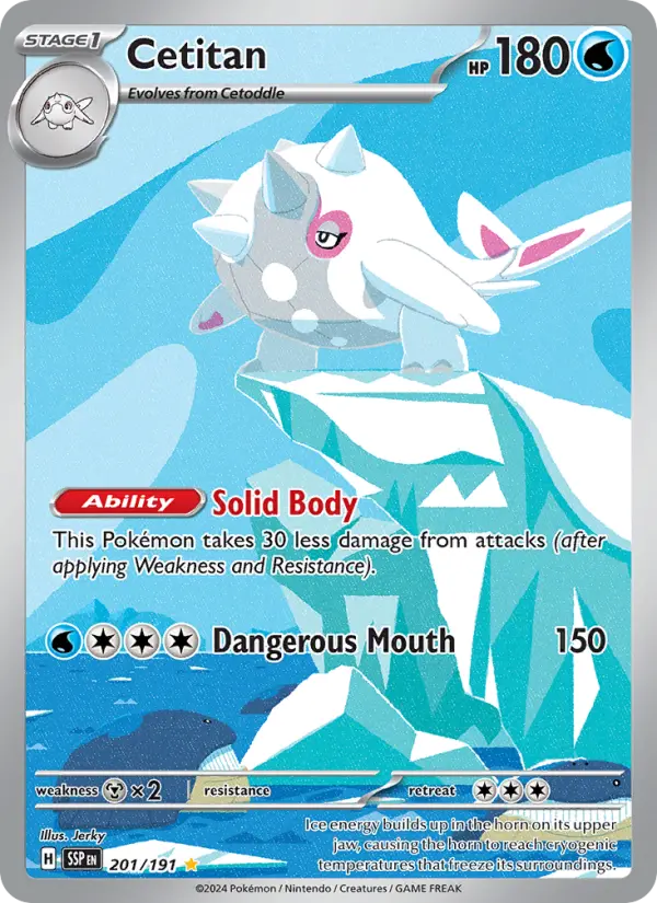 Cetitan Holo 201/191 Surging Sparks Pokémon Card