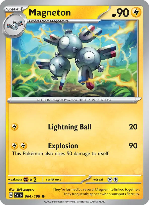 Magneton Non-Foil 064/198 Scarlet & Violet Pokémon Card