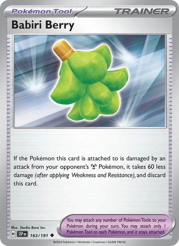 Babiri Berry Normal 163/191 Surging Sparks Pokémon Card
