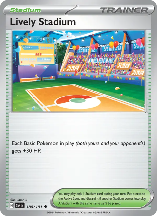 Lively Stadium Reverse Holo 180/191 Surging Sparks Pokémon Card
