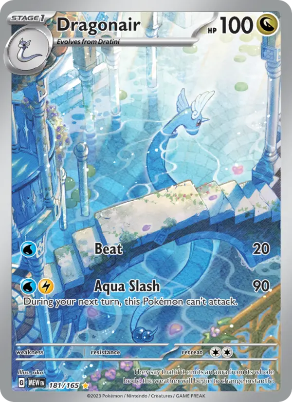Dragonair Holo 181/165 151 Pokémon Card