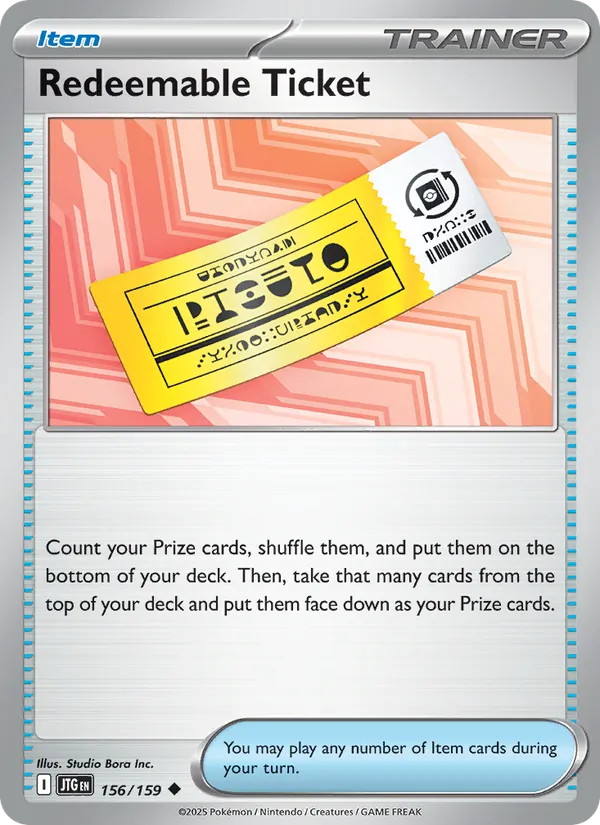Redeemable Ticket Normal 156/159 Journey Together Pokémon Card