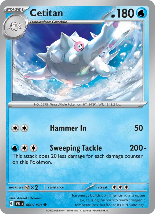 Cetitan Non-Foil 060/198 Scarlet & Violet Pokémon Card