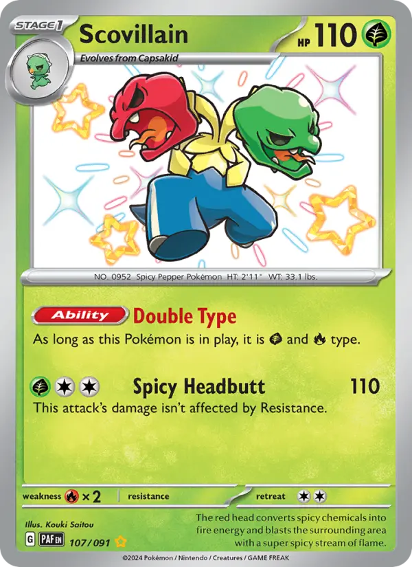 Scovillain Holo 107/91 Paldean Fates Pokémon Card