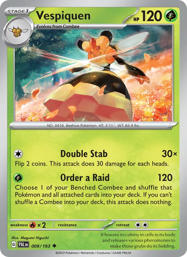 Vespiquen Normal 009/193 Paldea Evolved Pokémon Card