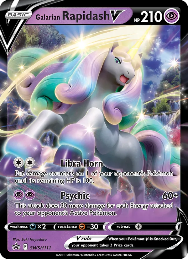 Galarian Rapidash V Holo WH111/307 SWSH Black Star Promos Pokémon Card