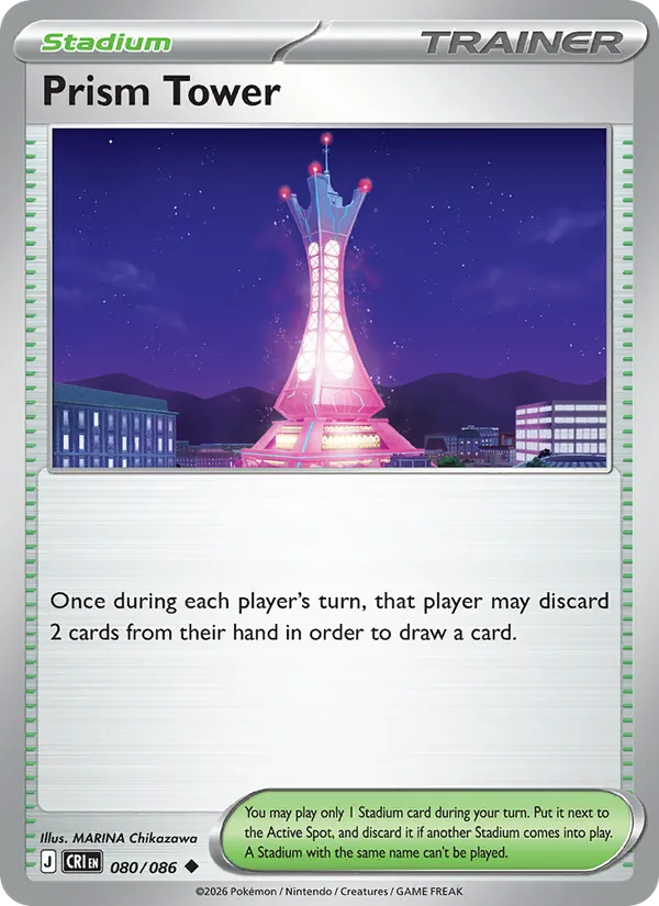 Prism Tower Non-Holo 080/86 Chaos Rising Pokémon Card