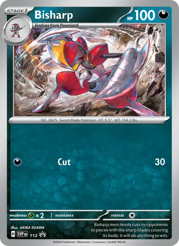 Bisharp Non-Foil 112/225 SVP Black Star Promos Pokémon Card