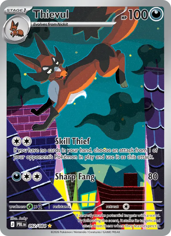 Thievul Holo 092/84 Pitch Black Pokémon Card