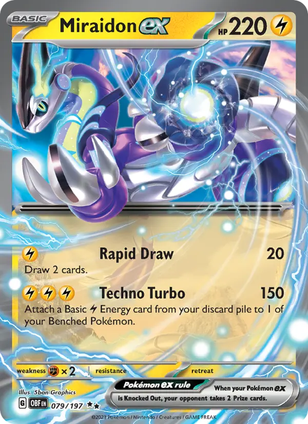 Miraidon ex Holo 079/197 Obsidian Flames Pokémon Card