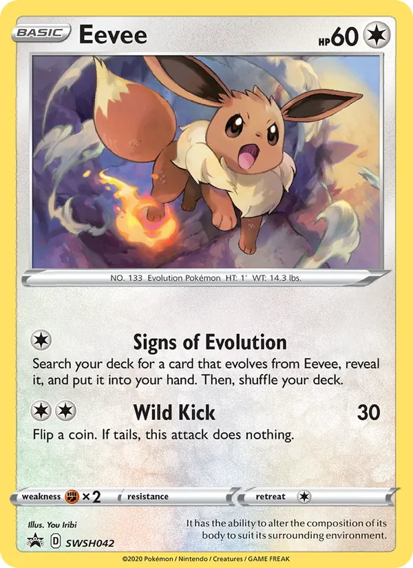 Eevee Holo WH042/307 SWSH Black Star Promos Pokémon Card