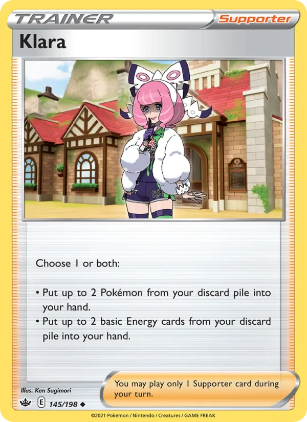 Klara Reverse Holo 145/198 Chilling Reign Pokémon Card