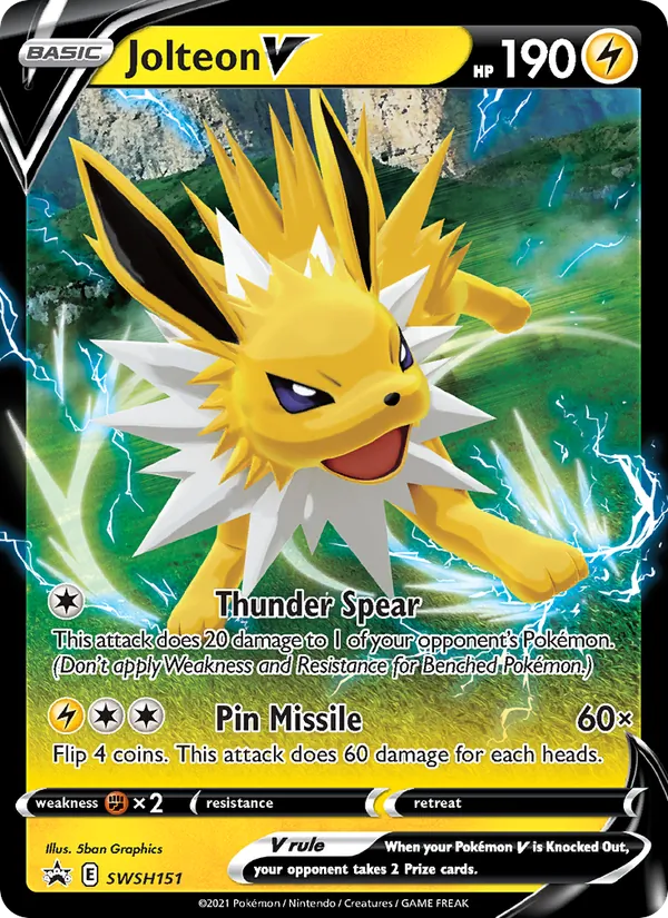 Jolteon V Holo WH151/307 SWSH Black Star Promos Pokémon Card