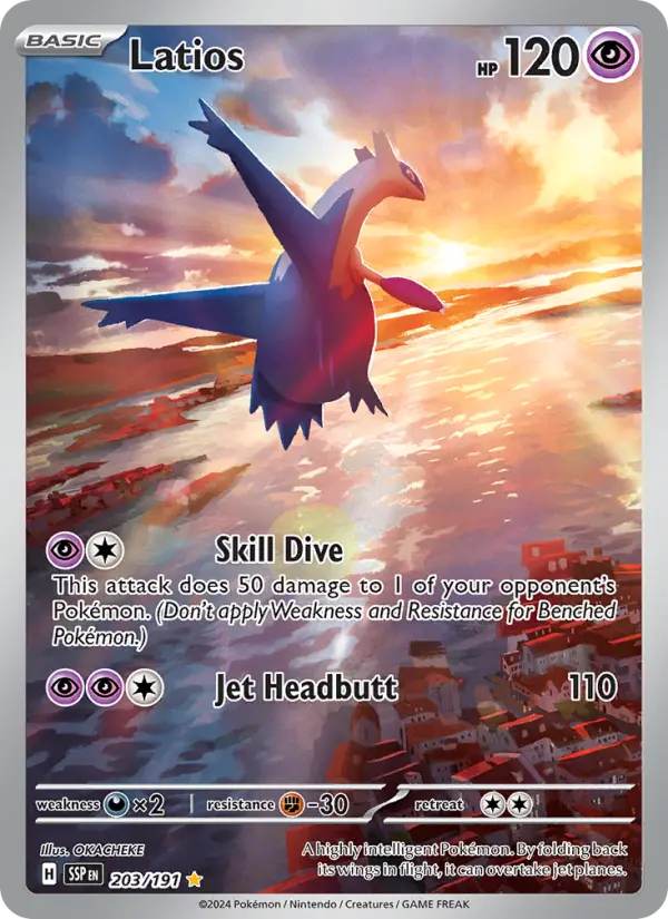 Latios Holo 203/191 Surging Sparks Pokémon Card