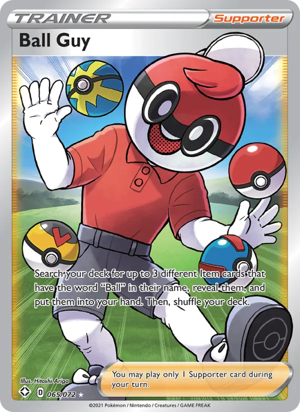 Ball Guy Holo 065/72 Shining Fates Pokémon Card
