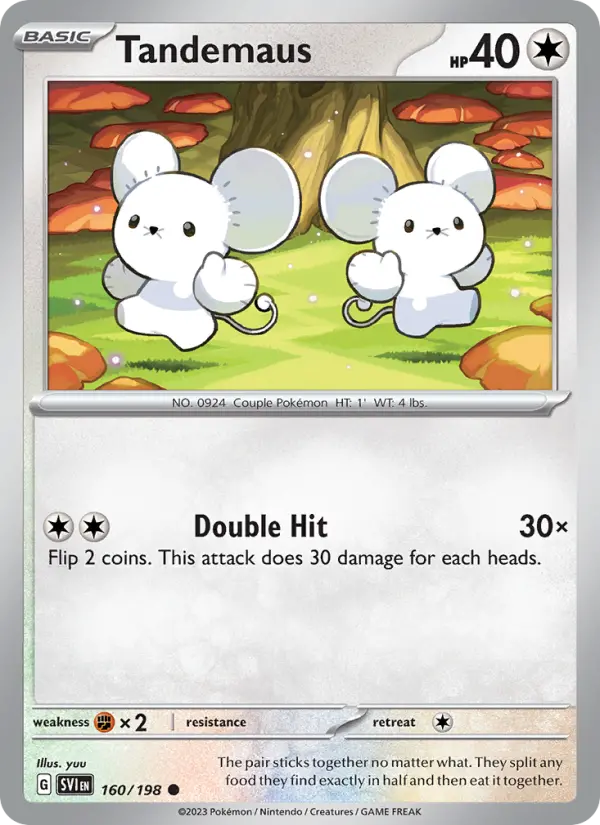 Tandemaus Non-Foil 160/198 Scarlet & Violet Pokémon Card