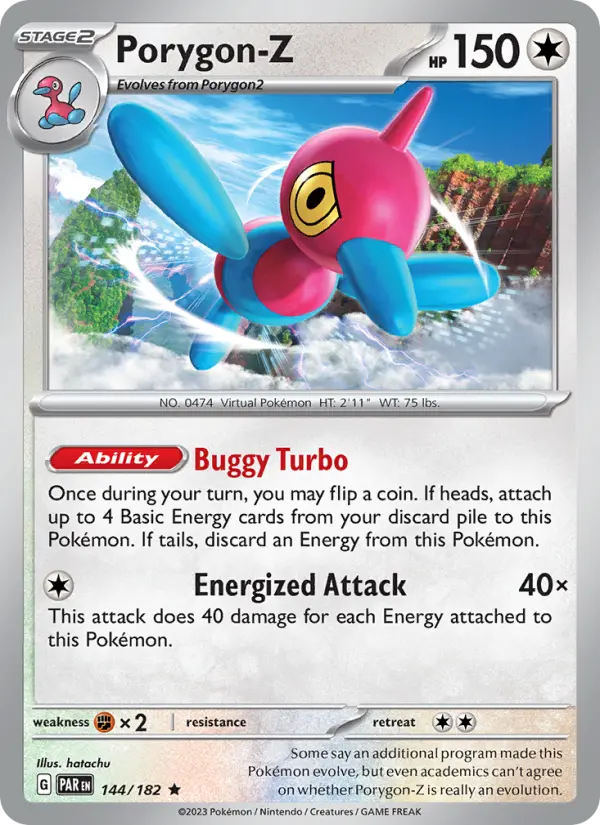 Porygon-Z Reverse Holo 144/182 Paradox Rift Pokémon Card