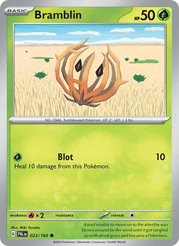 Bramblin Non-Foil 023/193 Paldea Evolved Pokémon Card