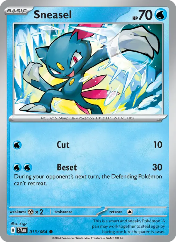 Sneasel Non-Foil 013/64 Shrouded Fable Pokémon Card