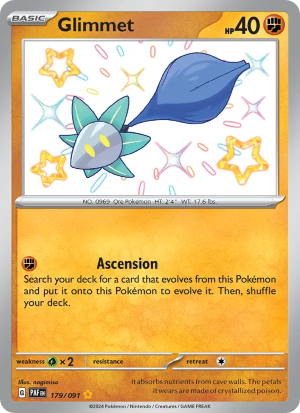 Glimmet Holo 179/91 Paldean Fates Pokémon Card
