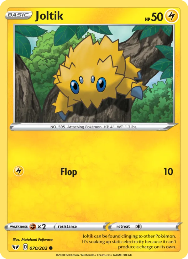 Joltik Reverse Holo 070/202 Sword & Shield Pokémon Card