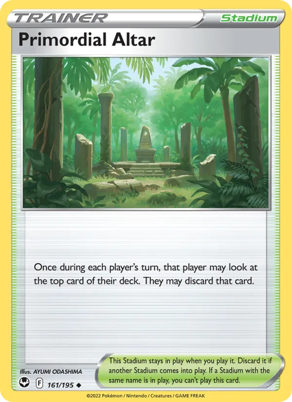 Primordial Altar Reverse Holo 161/195 Silver Tempest Pokémon Card