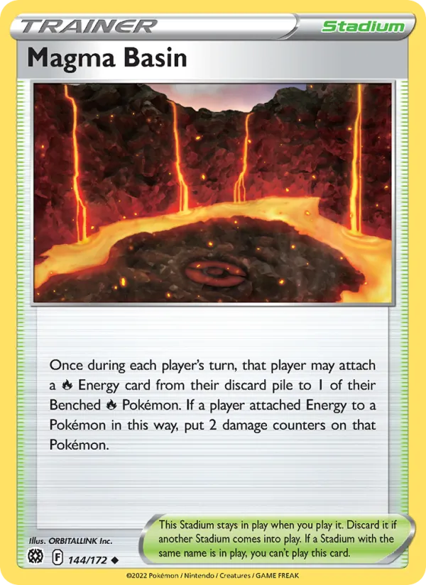Magma Basin Reverse Holo 144/172 Brilliant Stars Pokémon Card