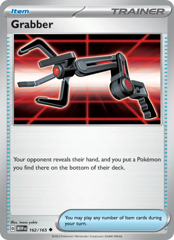 Grabber Reverse Holo 162/165 151 Pokémon Card