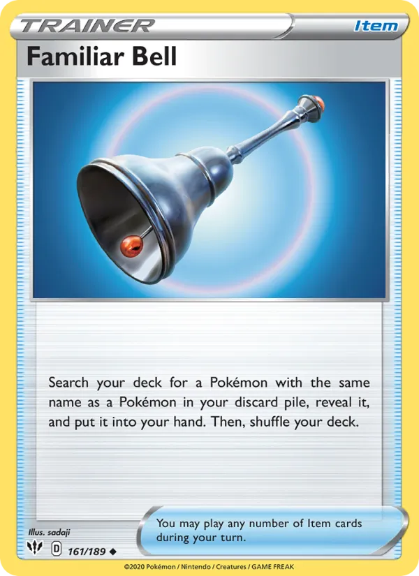 Familiar Bell Reverse Holo 161/189 Darkness Ablaze Pokémon Card