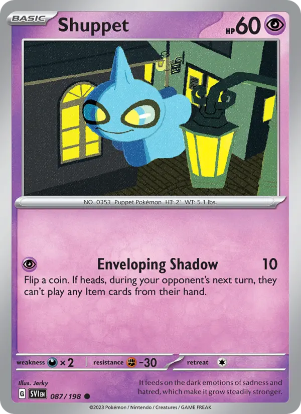 Shuppet Non-Foil 087/198 Scarlet & Violet Pokémon Card