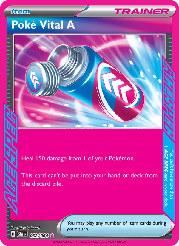 Poké Vital A Holo 062/64 Shrouded Fable Pokémon Card